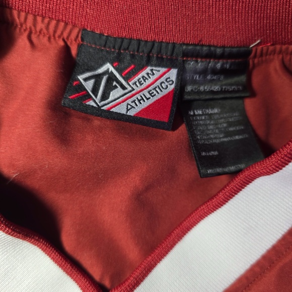 Vintage OU Oklahoma Sooners Lined Windbreaker Vest Jacket Side Zip V-Neck Mens M - Picture 7 of 11